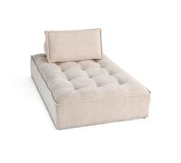 Marisol - module d'assise méridienne - velours texturé - Beige Beige G