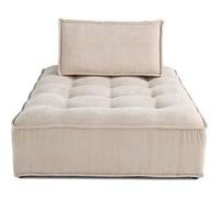 Marisol - module d'assise méridienne - velours texturé - Beige Beige G