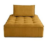 Marisol - module d'assise méridienne - velours texturé - Jaune Jaune G