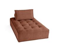 Marisol - module d'assise méridienne - velours texturé - Terracotta Terracotta G