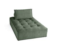 Marisol - module d'assise méridienne - velours texturé - Vert