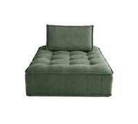 Marisol - module d'assise méridienne - velours texturé - Vert