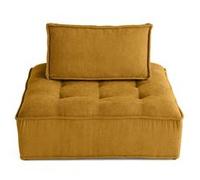 Marisol - module d'assise - velours texturé - Jaune Jaune