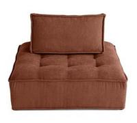 Marisol - module d'assise - velours texturé - Terracotta Terracotta