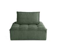 Marisol - module d'assise - velours texturé - Vert Vert