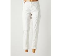 marithe & francois girbaud pantalons femme de couleur blanc