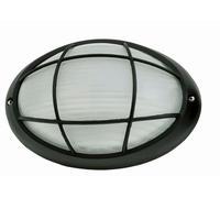 Maritime Applique Murale Extérieur Ovale B : 22cm IP44 E27 Noir Blanc Maire