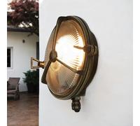 Maritime Lampe Laiton Verre Ondulé IP64 Schiffslampe Mur Maison Karpahtos