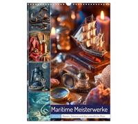 Maritime Meisterwerke (Wandkalender 2026 DIN A3 hoch), CALVENDO Monatskalender: Ein kunstvoller Kalender voller maritimer Nostalgie, inspiriert von der Ästhetik alter Meister.