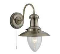 Maritime Wandleuchte Avec Interrupteur à Tiré En Laiton Antique Lampe Mur L'