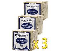 Marius Fabre Lot de 3 cubes de 200 g de savon de Marseille à l'huile d'olive
