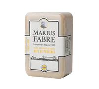 Marius Fabre Savon de Marseille - Savonnette de 250g à l'huile d'olive, parfumée au beurre de karité et au Miel de bruyère. Sans colorant ni conservateur, huiles 100% végétales