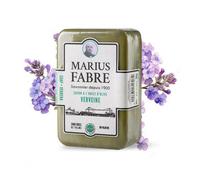 MARIUS FABRE - Savonnette végétale parfumée à la verveine, garantie sans huile de palme, fabriquée en France - 250G