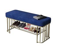 MARIYCH Banc à chaussures rembourré en velours pour entrée, siège de rangement élégant pour couloir, salon, chambre à coucher et vestiaire, organiseur parfait pour l'extrémité du lit