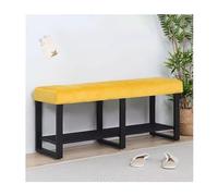 MARIYCH Banc de rangement en velours avec étagère à chaussures, élégant banc rembourré pour chambre à coucher, salon, entrée et couloir - Organiseur peu encombrant