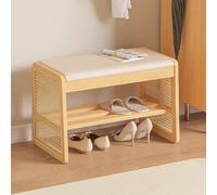 MARIYCH Banc d'entrée en Bois avec Rangement et sièges, Banc à Chaussures rembourré en Cuir PU pour Chambre à Coucher, Couloir, Salon