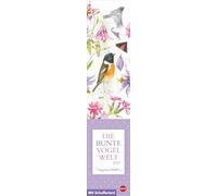 Marjolein Bastin: Die bunte Vogelwelt Langplaner 2027: Langer Streifenkalender mit allen wichtigen Terminen auf einen Blick. Liebevoll illustrierter Wand-Terminkalender 2027.