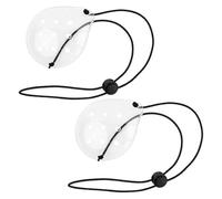 Marjoramy 2 Pièces Cache-oeil Transparent, Cache-Yeux Transparents, Protection des Yeux Poreux en Plastique, Masque Oculaire Transparent, Masque Oculaire Poreux en Plastique avec Corde Réglable