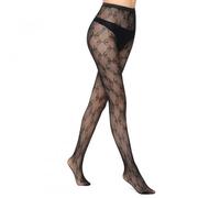 Marjoramy Collant Résille Taille Haute Élastique - Bas Résille Femme Chic & Sexy - Gain de Ventre Collants Résille sous Robe & Jean - (One Size: 145-175cm / 36-80kg) (A)
