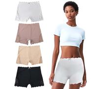 Marjoramy Panty Short Femme,Invisible Boxer Shorts Leggings Court,sous Jupe Shorts Pantalon Anti-Friction Et Protection De La Vie Privée,Dentelle Garniture Shorty Culotte De Sécurité