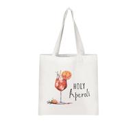 Marjoramy Sac En Jute Holy Aperoli,Aperol Spritz Sac À Provisions,40x35cm,Tote Bag,Sac Fourre Tout Femme,Sac Fourre-Tout En Toile,Pour Cadeau Amusant, Courses D'Été,Femmes Amis Maman Sœurs