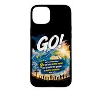 Mark 16:15 Go Into All The World and Preach The Gospel Coque pour iPhone 15 Plus