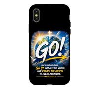 Mark 16:15 Go Into All The World and Preach The Gospel Coque pour iPhone X/XS