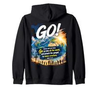 Mark 16:15 Go Into All The World and Preach The Gospel Sweat à Capuche