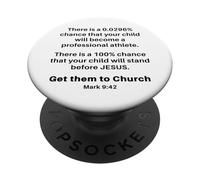 Mark 9:42 - Get Your Children Back Into Church Exhortation PopSockets PopGrip Adhésif