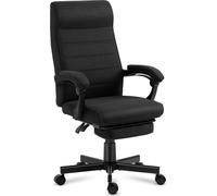 MARK ADLER Boss 4.4 | Chaise de bureau ergonomique Fauteuil pivotant Fauteuil de direction Homeoffice | Repose-pieds | Angle d'inclinaison 90-140° Charge maximale 130 kg | Tissu | Noir