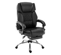 MARK ADLER Boss 6.0 Fauteuil Bureau avec Fonction Chauffage et Massage Noir | 9 Modes de Vibration, Repose-Pieds, Soutien Ergonomique, Réglable en Hauteur, Design Élégant et Confort Optimal