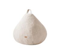 MARK ADLER Comfy 1.0 Pouf Poire Velours Côtelé - Fauteuil Salon Design - Bean Bag Adulte Grand Format - Siège Rembourré Mousse - Idéal pour Salon, Terrasse et Jardin - Beige