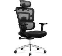 Mark Adler Expert 4.9 Chaise de bureau Chaise de bureau ergonomique 150 kg Mesh-HD-tissu Circulation d'air Roues en caoutchouc Noir