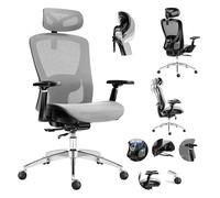 MARK ADLER Expert 5.3 Fauteuil Ergonomique | Dossier Respirant | Support Lombaire réglable | Siège Confortable | Design Moderne | Idéal pour Bureau, Maison ou espaces de Travail intensif | Gris