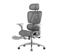MARK ADLER Expert 7.9, Chaise de Bureau Ergonomique avec Dossier Réglable, Repose-Pied, Accoudoirs 5D, Siège Coulissant, Mesh Respirant, Gris