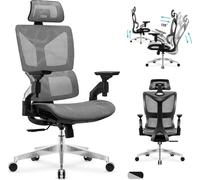 Mark Adler Expert 8 5 Fauteuil de bureau ergonomique AiRMesh-HD-Material 5D Accoudoirs Cradle Plus Multilock Gris