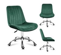 MARK ADLER Future 3.5, Chaise de Bureau pivotante Velours Vert, Fauteuil Ergonomique avec roulettes silencieuses, Hauteur réglable, Design Moderne élégant, Maison et Bureau