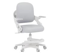 MARK ADLER Junior 4.3 Chaise de Bureau Enfant - Chaise Ergonomique pivotante - Chaise évolutive 90-150 cm - Dossier réglable - Repose-Pieds - Accoudoirs rabattables 0-90° - Gris