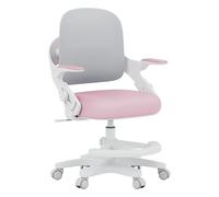 MARK ADLER Junior 4.3 Chaise de Bureau Enfant - Chaise Ergonomique pivotante - Chaise évolutive 90-150 cm - Dossier réglable - Repose-Pieds - Accoudoirs rabattables 0-90° - Rose/Gris
