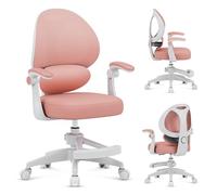 Chaise de bureau enfant - MARK ADLER - Junior 4.5 - Ergonomique - Accoudoirs rabattables - Rose