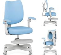 MARK ADLER Junior 4.6 Chaise Bureau Enfant Ergonomique Dossier réglable en Hauteur et Profondeur Assise réglable accoudoirs rabattables Repose-Pieds Ajustable roulettes autobloquantes Bleu