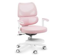 Mark Adler Junior 5.3 | Chaise ergonomique pour enfants | Siège réglable en hauteur et dossier inclinable | Accoudoirs ajustables | Repose-pieds confortable | Mécanisme de blocage des roulettes I Rose