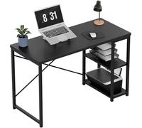 MARK ADLER Leader 2.0 Bureau loft avec étagères | Design Industriel | Structure en métal Robuste | Surface spacieuse | Idéal pour Bureau ou Maison | Ergonomique et Universel | Couleur Noir