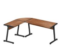 MARK ADLER Leader 5.5 WN Bureau d'angle avec Design Moderne | Plateau en Mélamine Immitation Bois Noyer | Construction Métallique Stable | Montage Droit/Gauche | Facile à Assembler | 147 x 112 cm