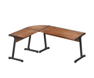 MARK ADLER Leader 5.5 WN Bureau d'angle avec Design Moderne | Plateau en Mélamine Immitation Bois Noyer | Construction Métallique Stable | Montage Droit/Gauche | Facile à Assembler | 147 x 112 cm