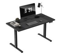 MARK ADLER Leader 7.4, Bureau Assis Debout électrique 140x70 cm, avec Rangement, Support Casque, Passages de câbles, Panneau mémoire, Idéal pour Home Office, Charge Max 70 kg, Noir
