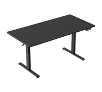 MARK ADLER Leader 7.6 - Bureau Assis Debout électrique 160x80 cm - Réglage motorisé de 72 à 118 cm - Grand Plateau Ergonomique pour Travail Assis et Debout - Panneau avec mémoire - Noir