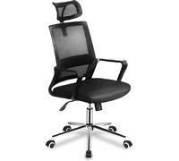 Mark Adler Manager 2.1 Chaise de bureau ergonomique avec support lombaire et appui-tête réglable Mesh HD jusqu'à 130 kg Noir