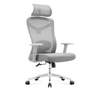 MARK ADLER Manager 2.6 Bürostuhl & schreibtischstuhl ergonomisch - Office Chair - computerstuhl mit Verstellbarer Lordosenstütze - Drehstuhl mit Wippfunktion - Mesh - BIS 150 kg - Grau
