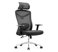 MARK ADLER Manager 2.6 Bürostuhl & schreibtischstuhl ergonomisch - Office Chair - computerstuhl mit Verstellbarer Lordosenstütze - Drehstuhl mit Wippfunktion - Mesh - BIS 150 kg - Schwarz